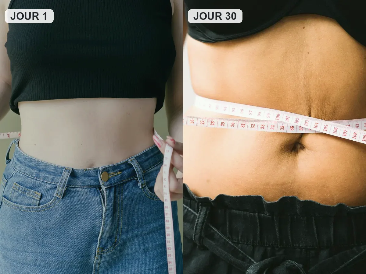 Illustration comparative mesure et silhouette, resultats variables